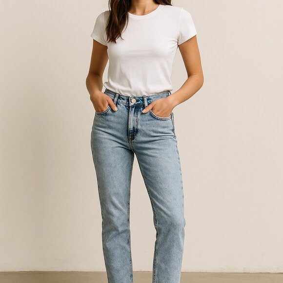 GAP Vintage Slim High Rise Jeans | Acid Wash Raw Hem | Women’s 28 / 6R - Picture 4 of 14